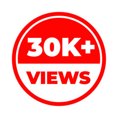 30k views only png, digital traffic stats, progressive number graphic, web reach analytics, online growth display