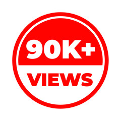 90k views only png, digital growth figure, online reach marker, progressive stats counter, seo friendly design