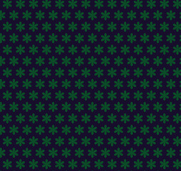 Seamless pattern featuring repeating green floral shapes on a dark background. A clean, modern design ideal for textiles, digital art, and various decorative applications