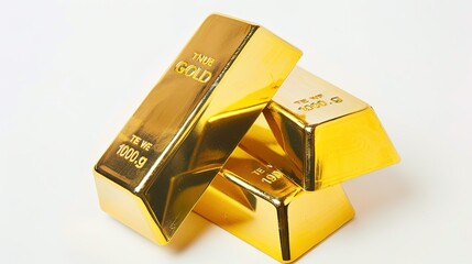 Wealth in Gold: Timeless Image of Stacked Gold Bars Wealth &ndash; Glistening Rectangular Gold Bars Piled in Neat Layers, Engraved with Purity Stamps (999.9) and Weight Indicators