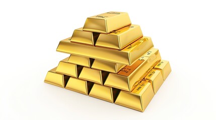 Wealth in Gold: Timeless Image of Stacked Gold Bars Wealth &ndash; Glistening Rectangular Gold Bars Piled in Neat Layers, Engraved with Purity Stamps (999.9) and Weight Indicators