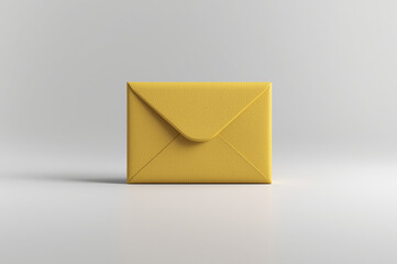 Textured Yellow Envelope on Gray Background mail message