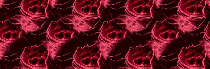 Obraz premium Bright Color Marbling. Burgundy Stained Glass Tree. Red Marble Texture Design. Kaleidoscope Color. Purple Stained Glass Religious. Oil Painting Artist. Paint Mixing.