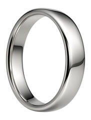 Obraz premium Platinum wedding band with high-polish finish
