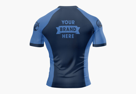 Short Sleeve Compression T-Shirt Mockup - Back View