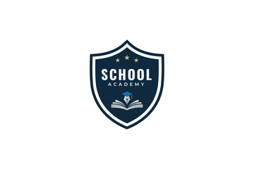 Naklejka premium School badge logo design template