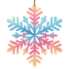 Snowflake ornament painting isolated on a white background, an EPS painting design, a Vector illustration set, and My Watercolor illustration