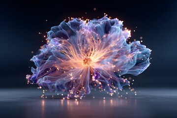 Stimulus concept with vivid abstract shapes and light effects symbolizing enhanced neural activation.