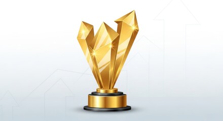 Golden Trophy Award Symbolizing Achievement and Success.