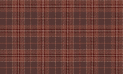 Seamless plaid fabric patterns in brown, orange, and dark red for designing clothes, skirts, dresses, shirts, or pants that emphasize simplicity but have a unique identity.