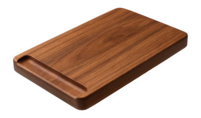 Wooden bread board with crumb catcher