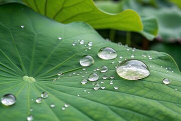 water drops on leaf