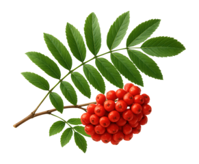 Rowan branch with a harmonious structure