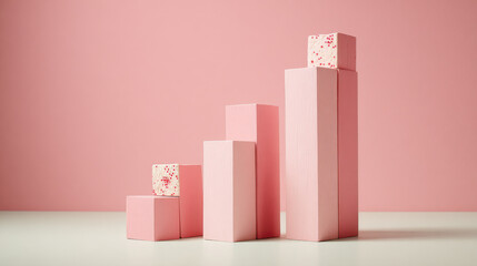 Abstract business concept visualizing rising prices and potential tariff war impacts