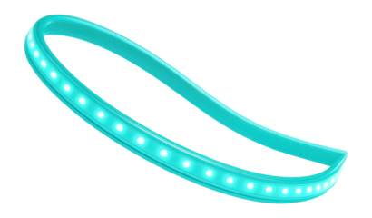 Neon aquamarine flexible strip light