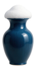 Snow cap on a ceramic vase