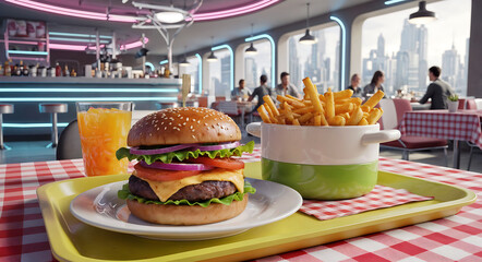 To satisfy your hunger, it's great to eat hamburgers and hot dogs.