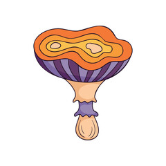 The magic mushroom, the mystical ingredient of the potion, the psychedelic clipart