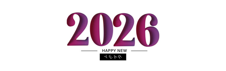 Happy New Year 2026 Elegant Typography