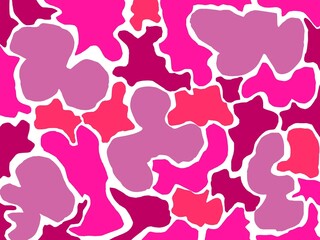 Vibrant pink camouflage pattern design, perfect for fashion, textiles, and modern branding