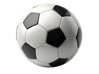 Fototapeta premium black white soccer ball football with pentagonal hexagonal panels classic sports equipment isolated on white background.