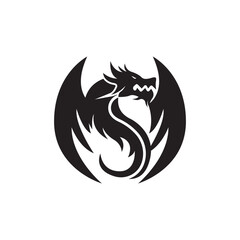 Dragon icon logo template vector illustration