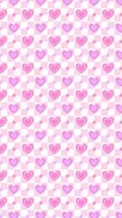 Elegant pink hearts and stars pattern perfect for romantic designs and Valentine's Day