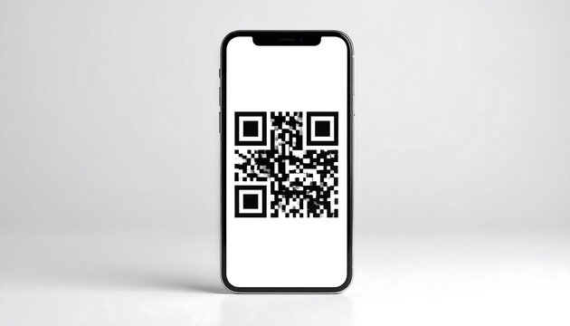 QR code displayed on smartphone - Powered by Adobe