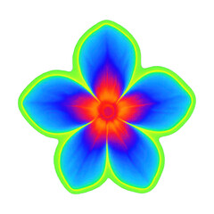 PNG Vibrant psychedelic abstract flower