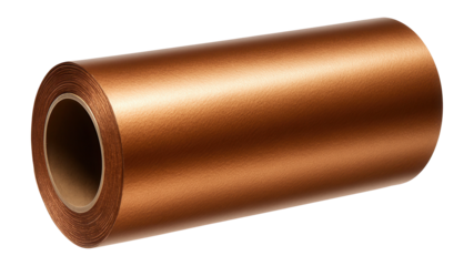 Roll of wrapping paper with metallic copper sheen
