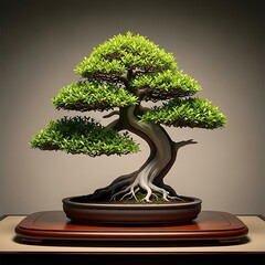 Serene Bonsai - A Miniature Tree of Tranquility and Harmony.