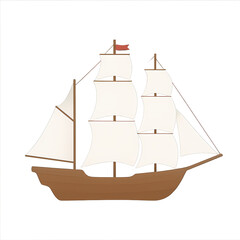 Vintage Sailing Ship Illustration