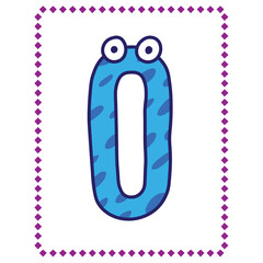 Cartoon Numbers vector for kids 00