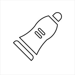toothpaste icons. line vector simple