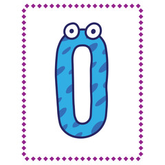 Cartoon Numbers vector for kids 00