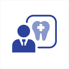 Fototapeta premium dentist icons. colored vector simple