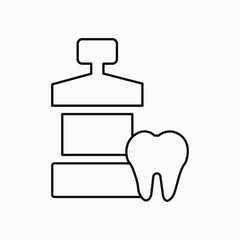 Obraz premium mouthwash icons. line vector simple