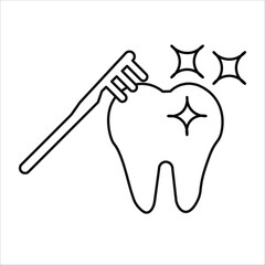 dental icons. line vector simple