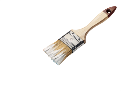 realistic paint brush isolated on transparent background.
