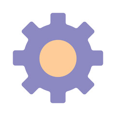 Modern Colorful Gear Icon for Settings and Configuration