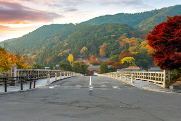 Scenic view of Hogon-in Temple with beautiful foliage in autumn in Kyoto, Japan