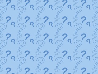 seamless pattern with blue mark question decoration 