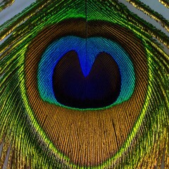 Obraz premium Peacock feather close-up