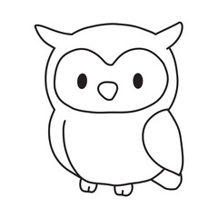 cute owl cartoon icon