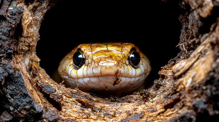 Obraz premium close up of a green snake