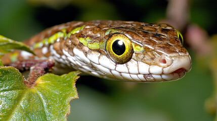 Obraz premium green lizard on a branch