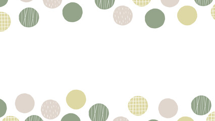 Natural Color Abstract Circle Frame Layout for Presentation Slides