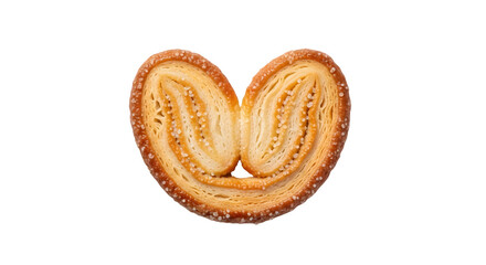 Delicious palmerita pastry isolated on transparent background, a sweet and flaky treat, perfect for indulging in a delightful snack or dessert experience