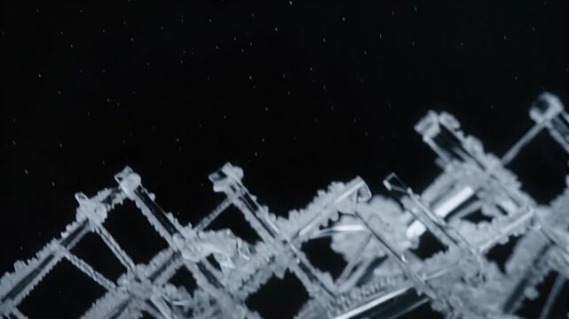 Amazing video reveals microscopic ice crystals forming intricate lattice patterns