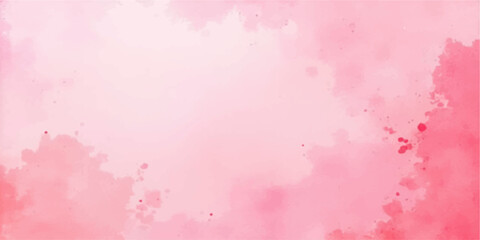 Abstract pink watercolor paint splash texture on a textured paper backdrop